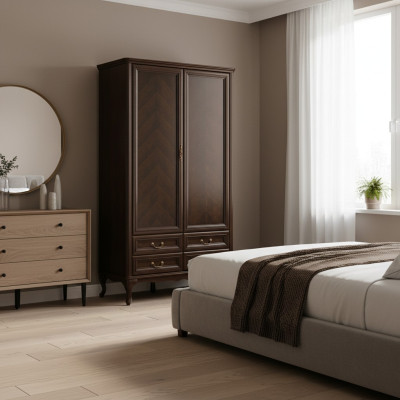Kledingkast Kast Italiaanse meubels Hout Antieke Stijl Massief hout Klassiek