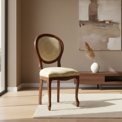 Klassieke stoelen Stoel Echt hout Massief Franse meubels Eetkamerstoel
