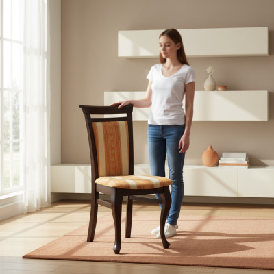 Klassieke stoelen Stoel Eetkamerstoel Koninklijke armstoel Hout - Model W-01
