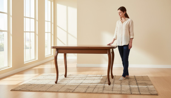 KLASSIEKE TAFELS EETTAFEL EETKAMER TAFEL ECHT HOUT Italiaans meubilair - ZB-7