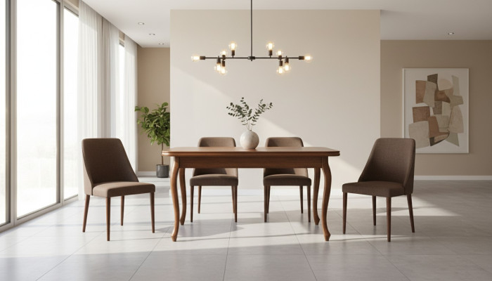 KLASSIEKE TAFELS EETTAFEL EETKAMER TAFEL ECHT HOUT Italiaans meubilair - ZB-7