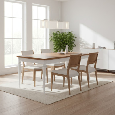 Grote tafel Eettafel Houten tafel Vergadertafel Uitschuifbaar 220cm Model TO-S1