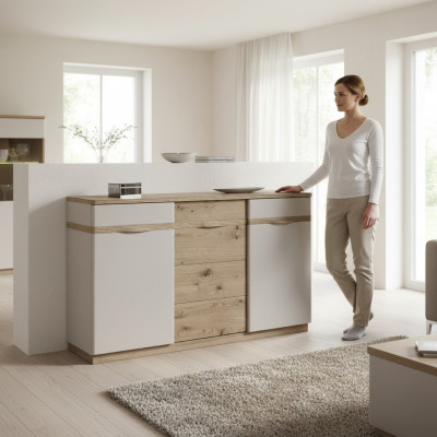 Klassiek dressoir vitrine dressoirs vitrines commodes kast Como CM-K3