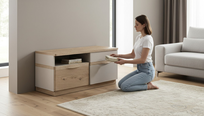 TV-laagbord, televisietafel, tv-meubel, tv-kast, commode, commodes CM-RTV/M