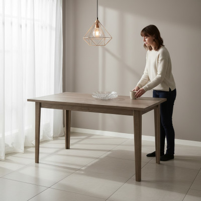 Grote tafel Eettafel Houten tafel Vergadertafel 150 x 90cm Uitschuifbaar 200cm CM-S2