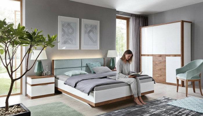 Klassiek bed Bedden Tweepersoonsbed Houten bed Landhuis - Model CM-B4