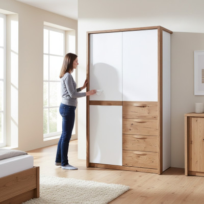 Klassieke kasten Kast Hoekkast Kledingkast Houten kast - CM-2D