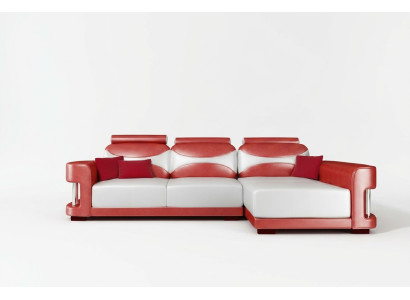 Hoekbank Hoekbank Bankstel Bank Bekleding Leer Woonlandschap Chaise longue Wies