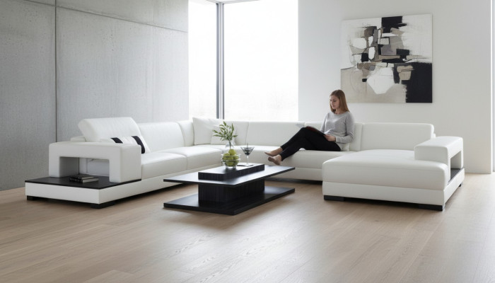 Woonlandschap Bank Bekleding Hoekbank Ontwerp Leren Bank Grote Bank Nieuw