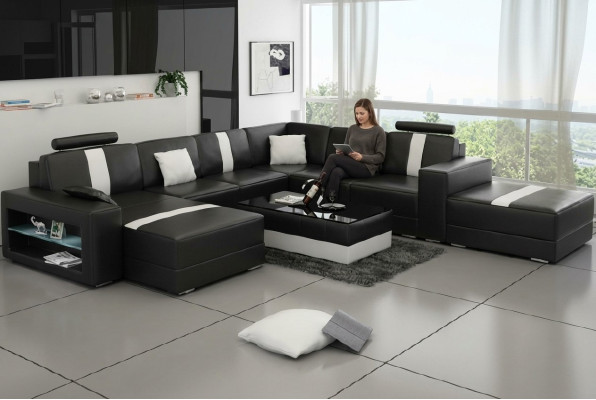 Leren hoekbank bank bank bank bank bank bank stoffering set woonlandschap