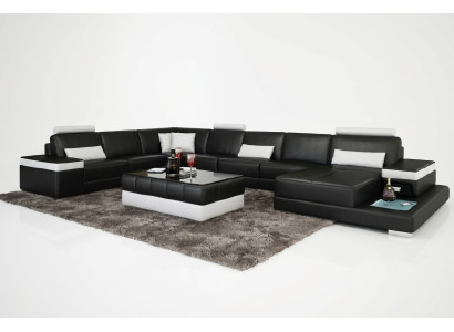 Ontwerp XXL leren bank "Premium Comfort" met hoogwaardig kunstleer