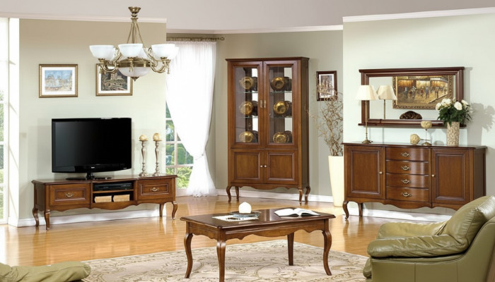 Woonkamerset Vitrine RTV Salontafel Commode Klassieke Italiaanse stijl meubels