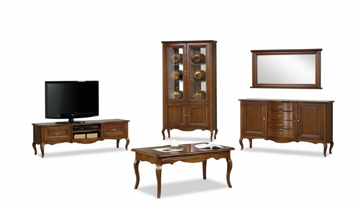 Woonkamerset Vitrine RTV Salontafel Commode Klassieke Italiaanse stijl meubels