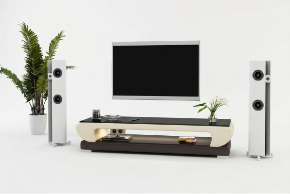 RTV TV dressoir Leder Glas Tisch Fernseh Schrank Tisch Designer 403