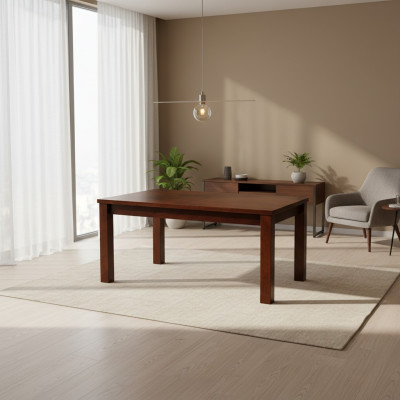 Tafel Eettafel Houten tafel XXL Vergadertafel 80x140cm Uittrekbaar 140x180cm