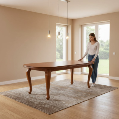 Tafel Eettafel Houten tafel XXL Vergadertafel 100x250cm Uitschuifbaar 250x350cm