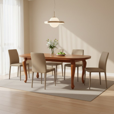 Tafel Eettafel Houten tafel XXL Vergadertafel 100x250cm Uitschuifbaar 250x350cm