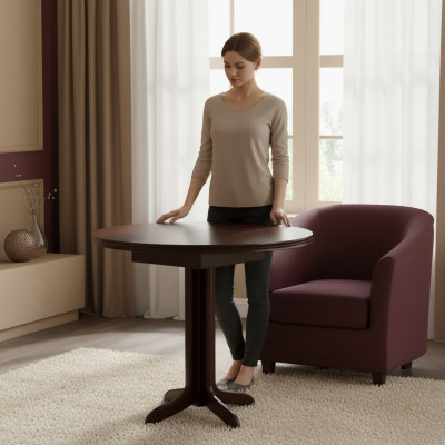 Tafel Eettafel Houten tafel XXL Vergadertafel Radius 90 + 35 CM