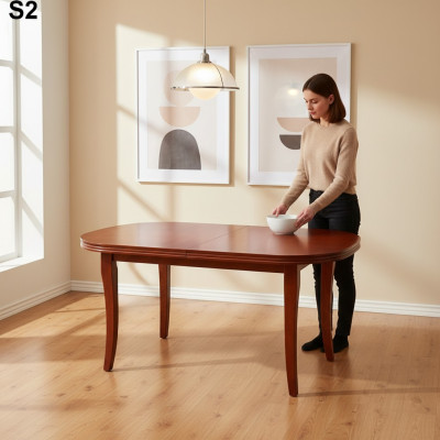 Tafel Eettafel Houten tafel XXL Vergadertafel 90x160cm Uitschuifbaar 160x240cm