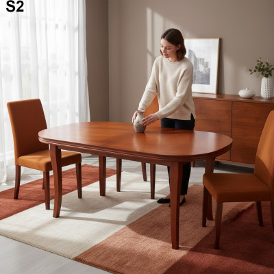Tafel Eettafel Houten Tafel XXL Vergadertafel S2 80X140cm Uitschuifbaar 80X180cm