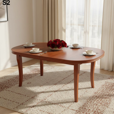 Tafel Eettafel Houten Tafel XXL Vergadertafel S2 80X140cm Uitschuifbaar 80X180cm