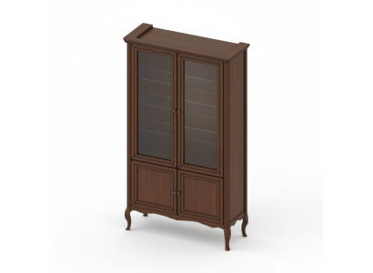 Kast Klassieke vitrinekast Massief hout Echt hout - Model PR-W2