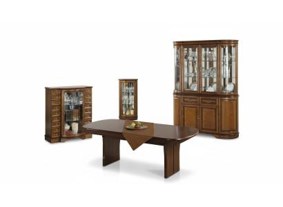 Complete woonkamer vitrinekast dressoir tafel vitrinekast eetkamer set 4-delig