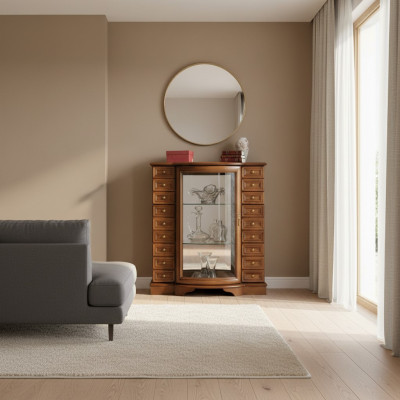 Klassieke vitrinekast commode ladenkast dressoir kast vitrinekast model Z-KS2