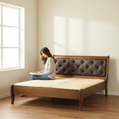 Klassiek bed Bedden Tweepersoonsbed Houten bed Landhuismodel N-bed T