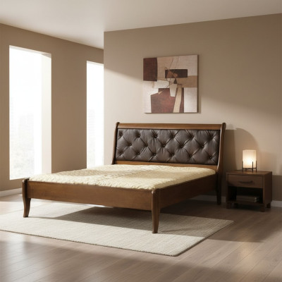 Klassiek bed Bedden Tweepersoonsbed Houten bed Landhuismodel N-bed T