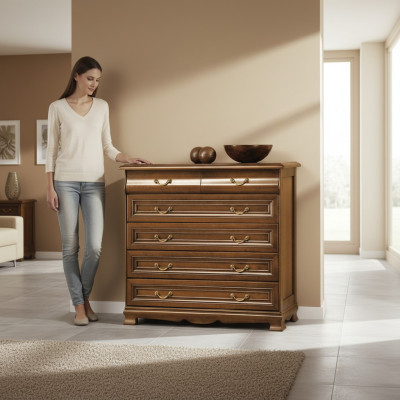 Klassieke ladekast Bijzettafel ladenkasten landelijke commode model N-K4