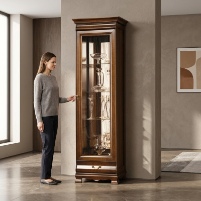 Klassieke vitrine vitrinekast vitrinekast kastenwand - Model N-W1-2
