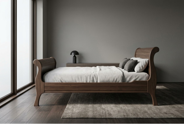 Echt hout massief koloniaal stijl bed 160/180x200cm bedden tweepersoonsbed nieuw huwelijk OB.