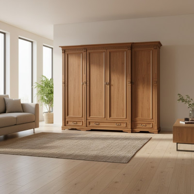 Klassieke kasten Kast Wandkast Kledingkast Massief Koloniale Stijl O4D