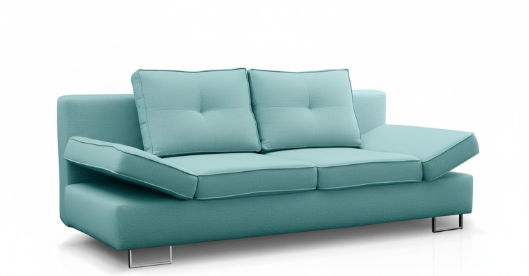 3-zitsbank bankstel van textiel stoffen bekleding, nieuw met slaapfunctie sofa-bed.