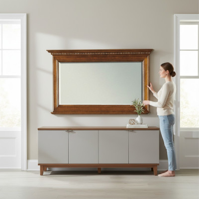 Klassieke wandspiegel houten frame antieke stijl spiegel Nieuw Italiaans meubilair