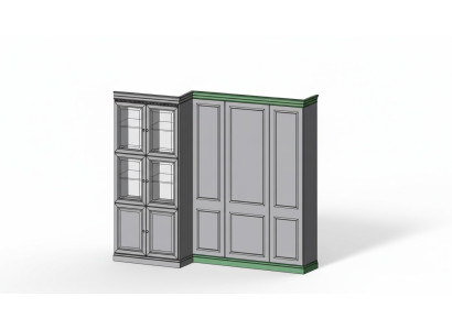 Klassieke einddop voor paneel, set L, R-element voor kastensysteem BA-26.