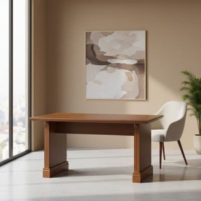 Klassieke bijzettafel Tafel directiekantoor Houten tafel Bureau Rustiek BA-18