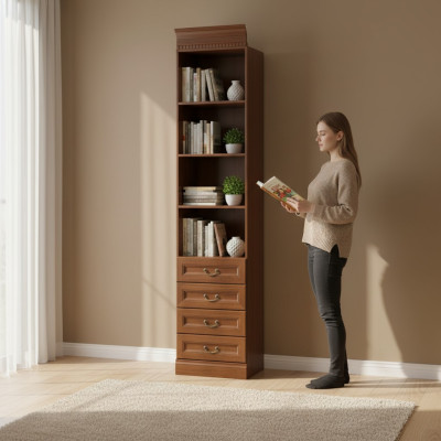 Klassieke kasten Kast Muurmeubel Boekenkast Plank Vitrine - Model BA-6