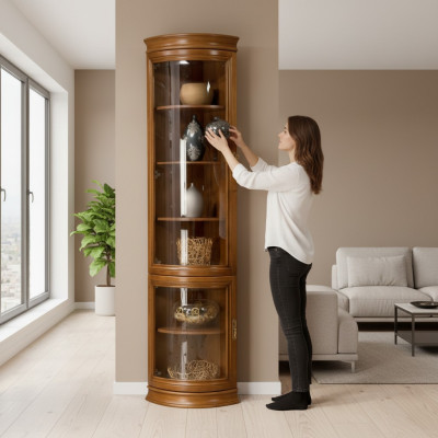 Klassieke kast boekenkast boekenkast vitrine vitrinekast glazen kast