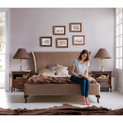 Klassiek bed Bedden Tweepersoonsbed Houten bed Landhuisstijl - Model CL-1