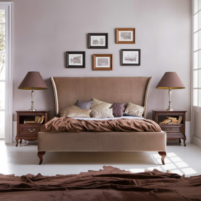 Klassiek bed Bedden Tweepersoonsbed Houten bed Landhuisstijl - Model CL-1