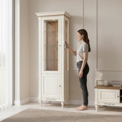 Klassieke vitrinekast commodes vitrinekasten vitrinekast kast glazen kast FL-W1