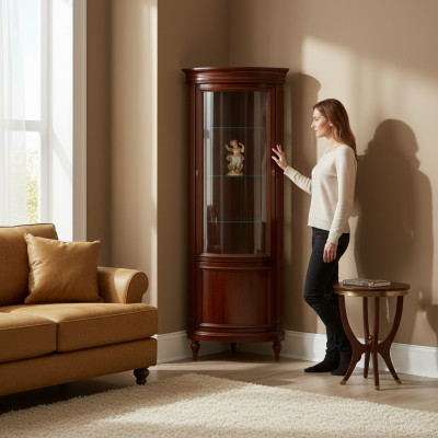 Klassieke vitrinekast Commodes Vitrines Vitrinekast Kast Glazen kast Boeken