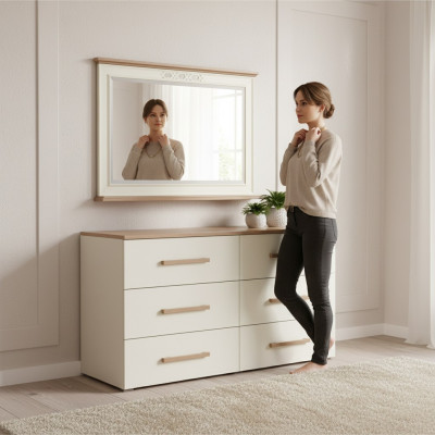 Spiegel Houten frame Grote wandspiegel Klassieke designer spiegel Model FL-L3