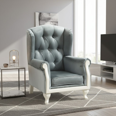 Chesterfield oorfauteuil fauteuil bekleding tv-kantoor bank echt leer