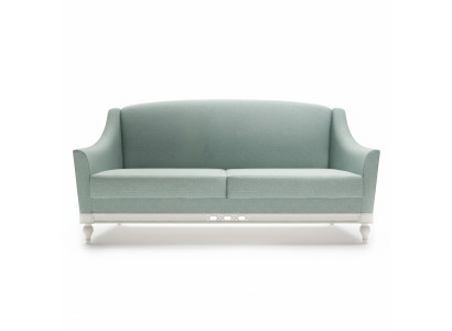 Chippendale Bank 3 zits landhuis stoffen bank met houten designmeubels