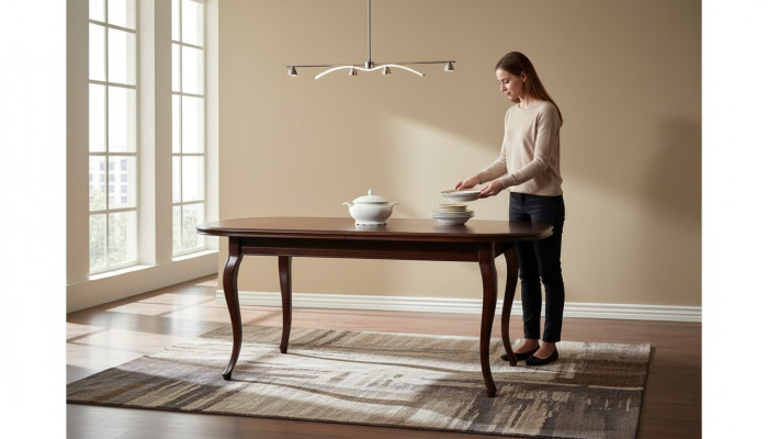 KLASSIEKE TAFELS EETTAFEL EETKAMERTAFEL ECHT HOUT Italiaanse meubelen - ZB-5
