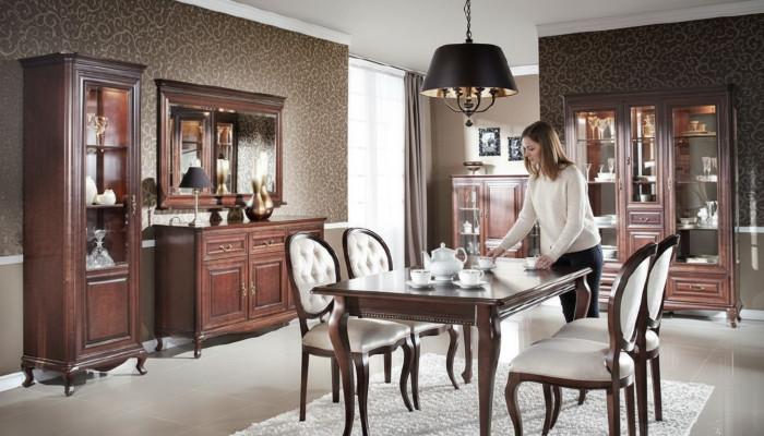 Luxe eetset voor de woonkamer in de unieke Italiaanse stijl.