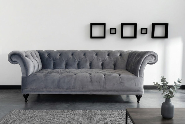 Chesterfield Sofa Bekleding Designer Banken Sofas Set Textiel Stof Textiel 1